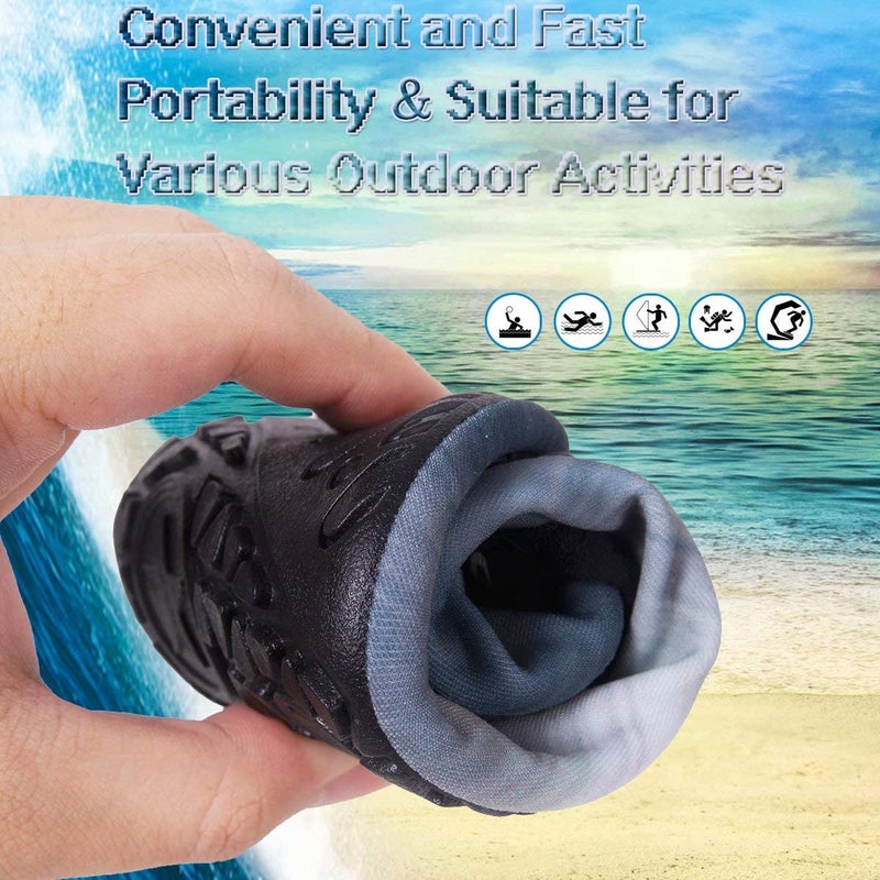 YALOX Water Shoes Women's Men's Outdoor Beach Swimming Aqua Socks Quick-Dry Barefoot Shoes Surfing Yoga Pool Exercise(JM-Grey,38/39EU) - Image 5